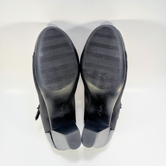 Clarks Garnit Tianna Womens 12 Wide Fit Black Adjustable Strap Block Heels - Picture 9 of 10